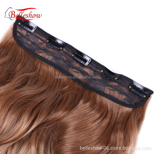 Hot sell Clip On long curly ponytail hair extension synthetic hair extension clip in hair extensions